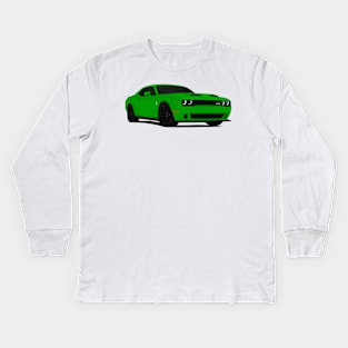 HELLCAT GREEN Kids Long Sleeve T-Shirt